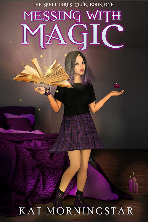 Magical Girl Witch Book Cover Illustration Premade Book Cover 3D_001