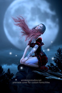 Premade_4214 Witch Book Cover Gothic Art Premade